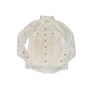 Marine Layer Cheyenne Relaxed Utility Shirt Women's XS Soft White L/S Collared